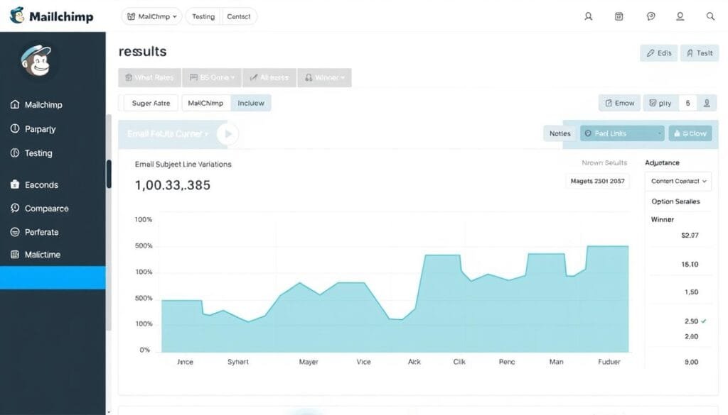 A/B test results graph in Mailchimp A/B test results graph in Mailchimp