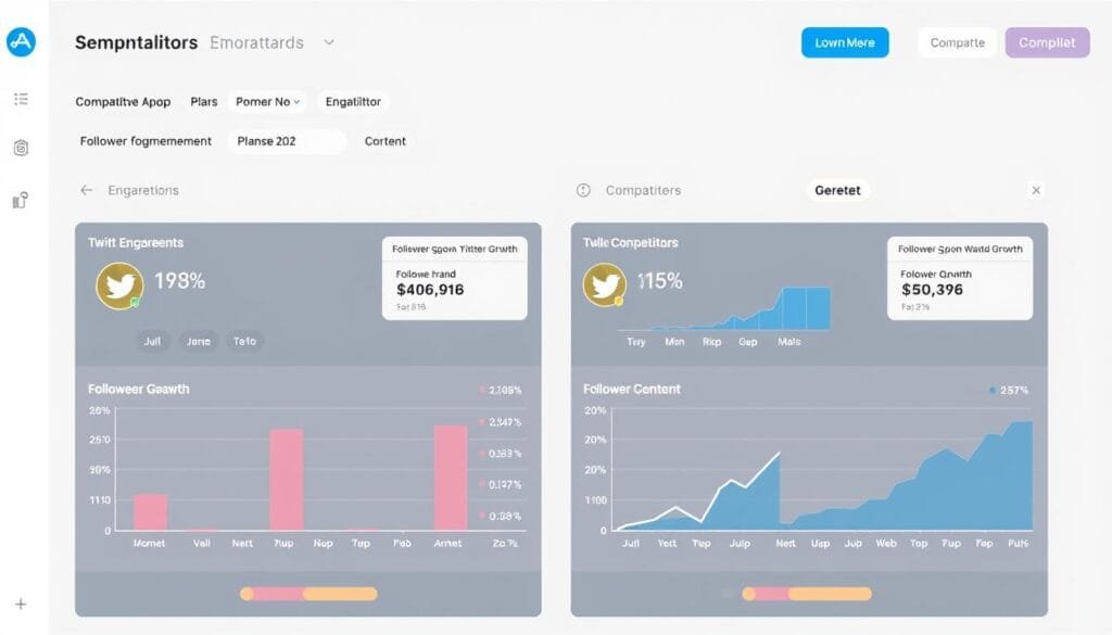 Agorapulse competitor benchmarking tool interface Agorapulse competitor benchmarking tool interface