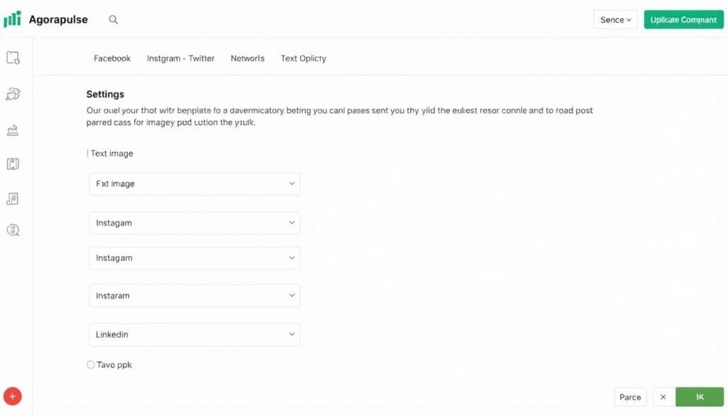 Agorapulse post composer showing multi-network publishing options Agorapulse post composer showing multi-network publishing options