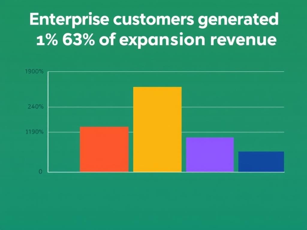 Bar chart comparing expansion revenue from different customer segments Bar chart comparing expansion revenue from different customer segments