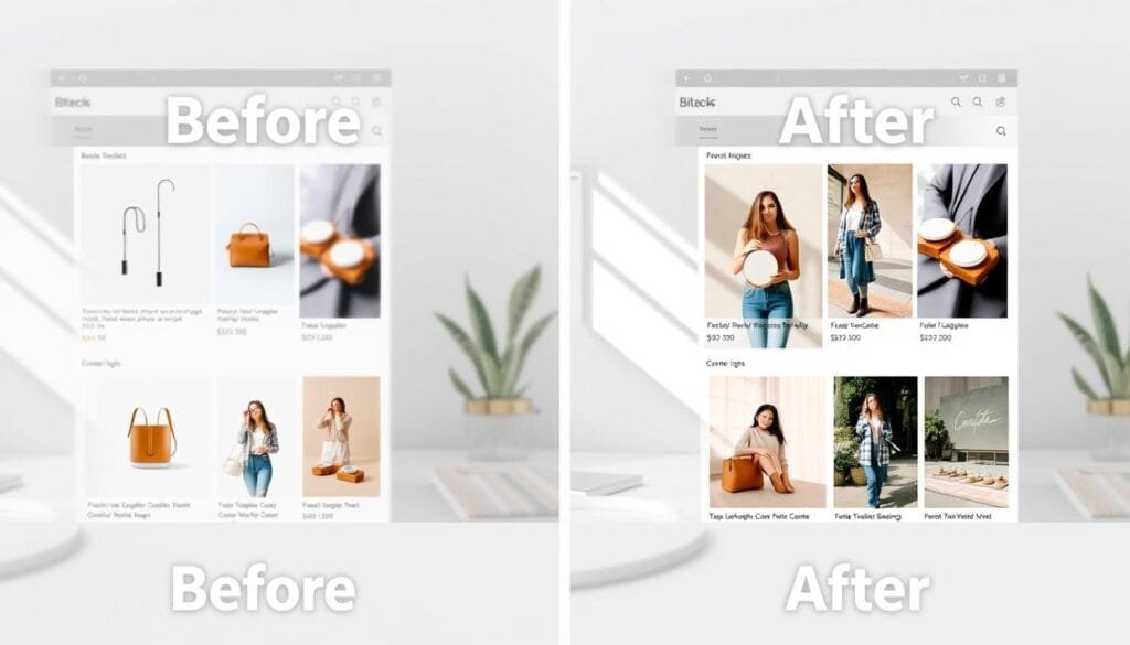 Before/After Product Page Optimization showing improved product images Before/After Product Page Optimization showing improved product images