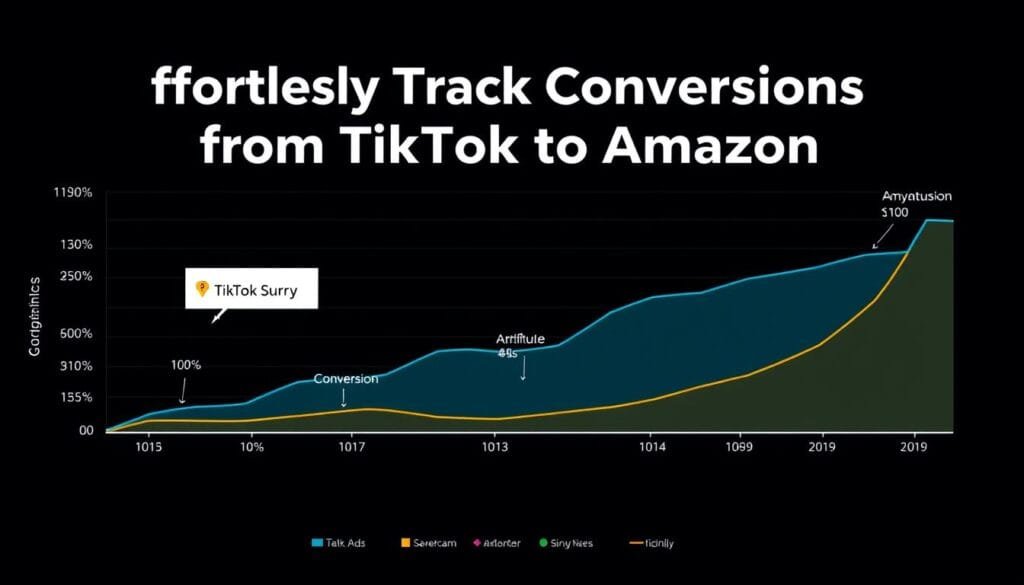 Campaign performance graph showing TikTok to Amazon affiliate conversion tracking Campaign performance graph showing TikTok to Amazon affiliate conversion tracking