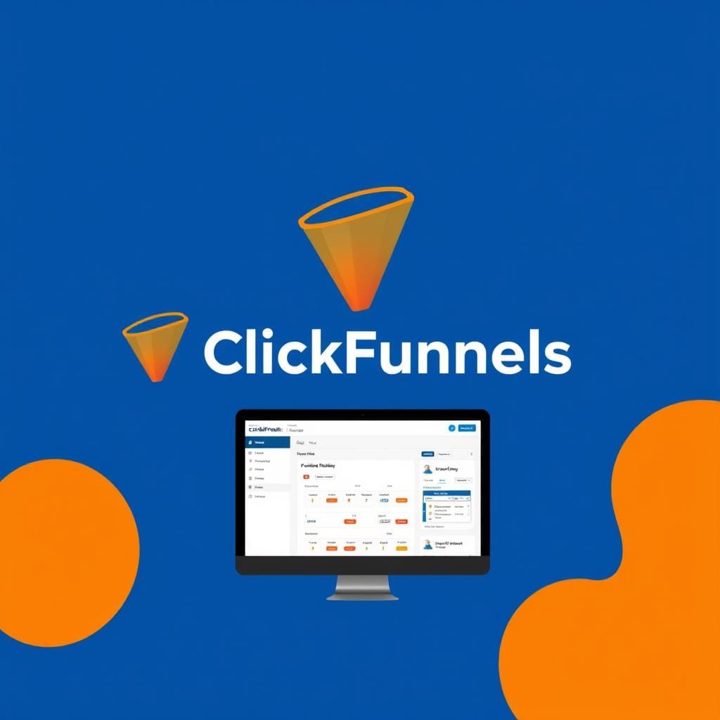 ClickFunnels logo and interface as a LeadsGuru alternative in 2025 ClickFunnels logo and interface as a LeadsGuru alternative in 2025