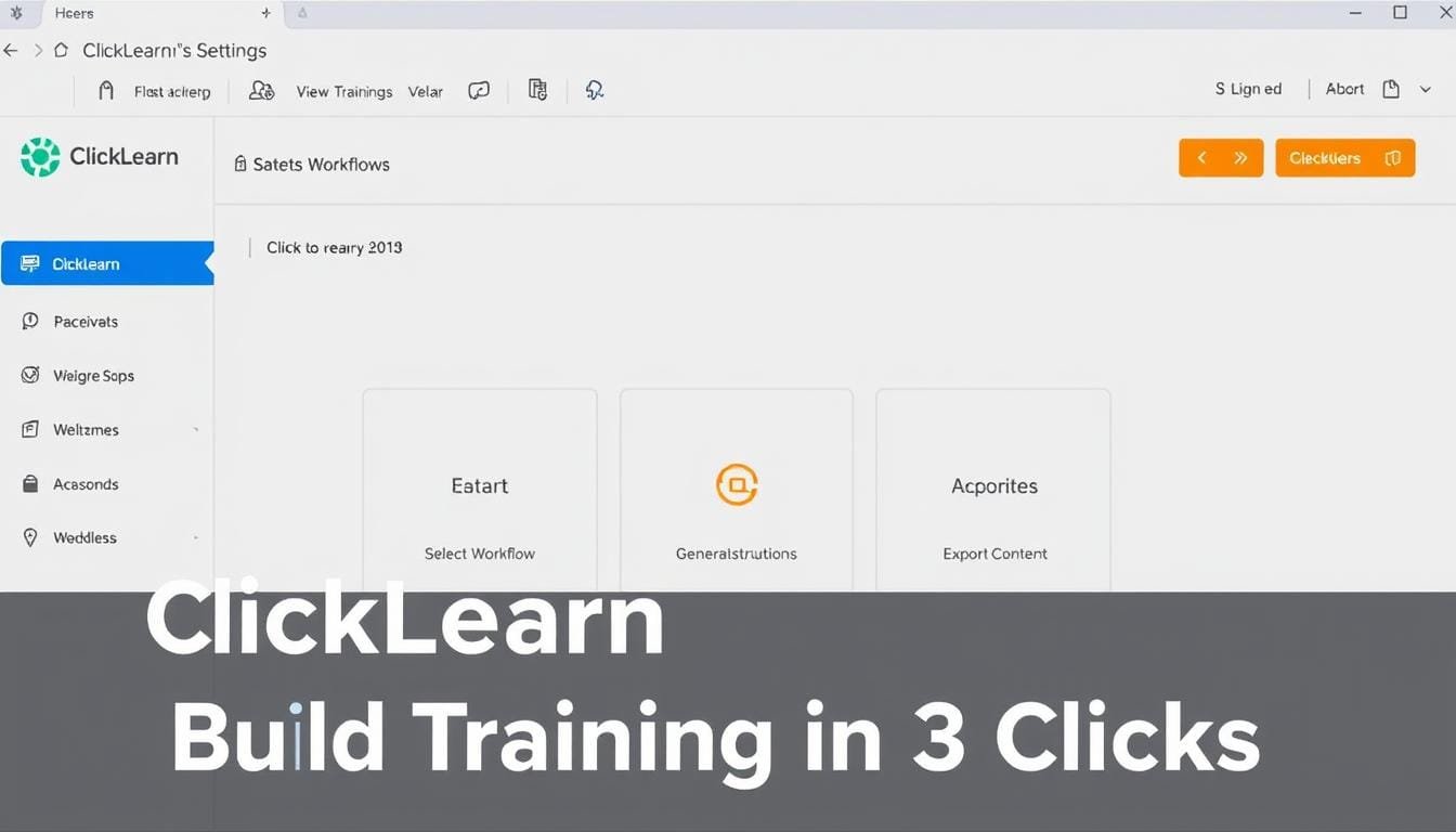 ClickLearn Dashboard: Build Training in 3 Clicks