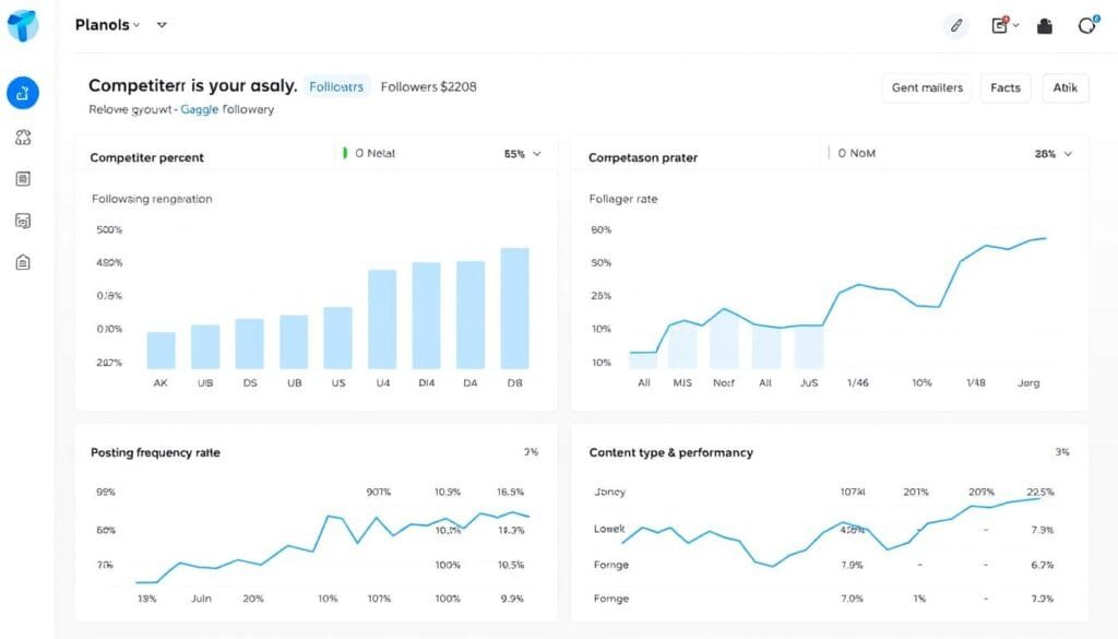 Competitor benchmarking dashboard in Planoly Competitor benchmarking dashboard in Planoly