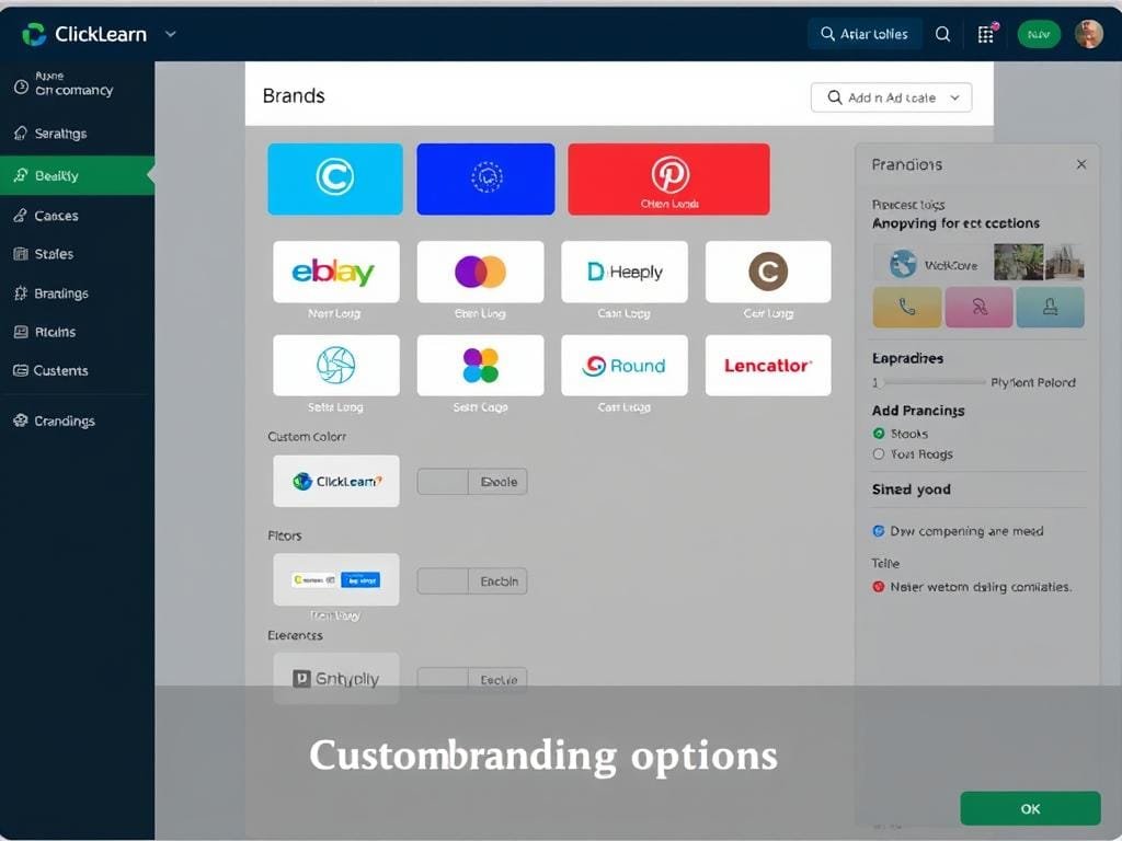 Custom Branding Options in ClickLearn software training Custom Branding Options in ClickLearn software training