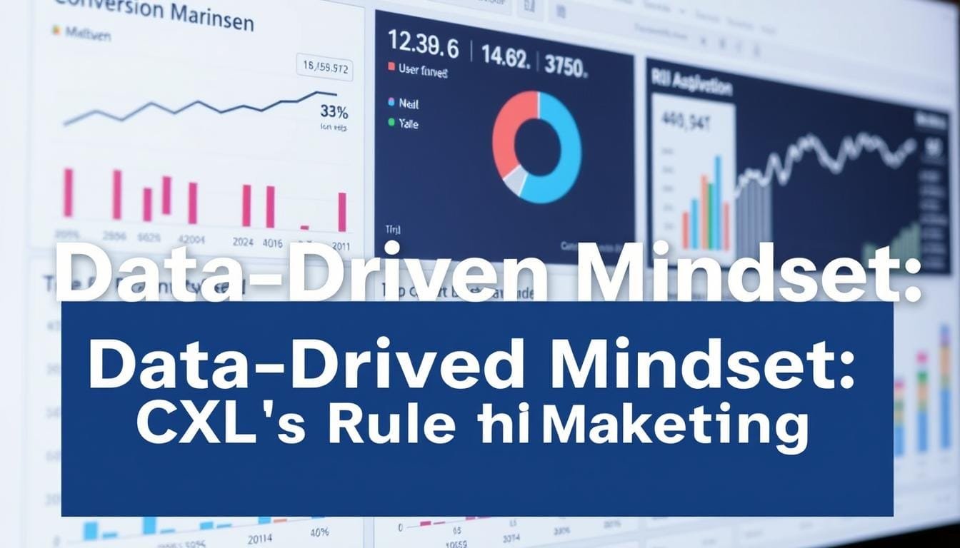 Data-driven marketing dashboard showing CXL's approach to metrics and analytics