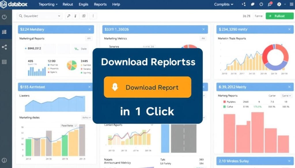 Databox automated report download interface Databox automated report download interface