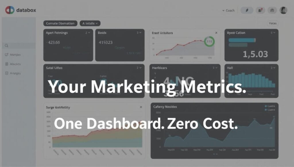 Databox marketing dashboard with clear call-to-action Databox marketing dashboard with clear call-to-action