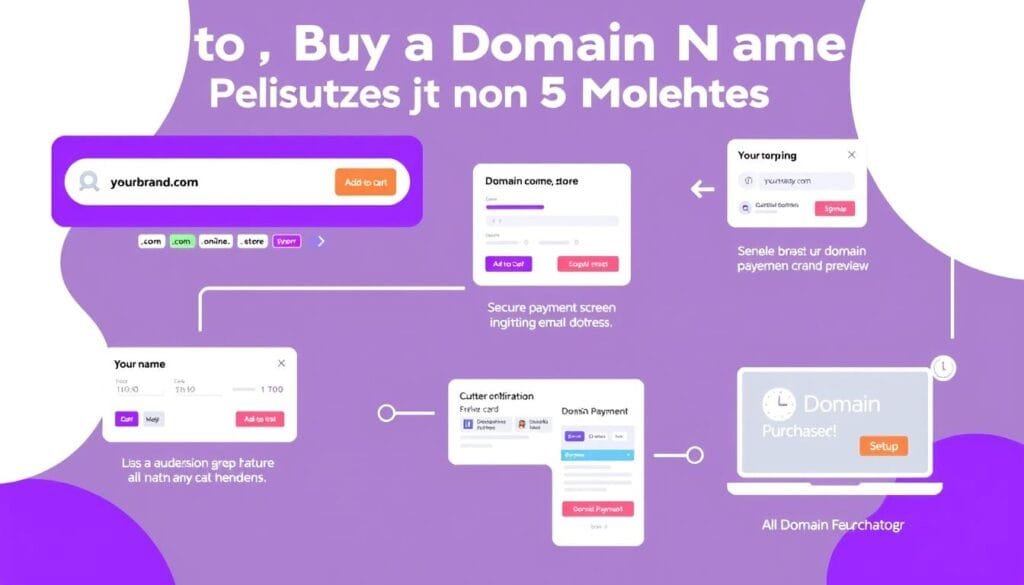 How to Buy a Domain Name in 5 Minutes - screenshot walkthrough with text labels IN ENGLISH How to Buy a Domain Name in 5 Minutes - screenshot walkthrough with text labels IN ENGLISH