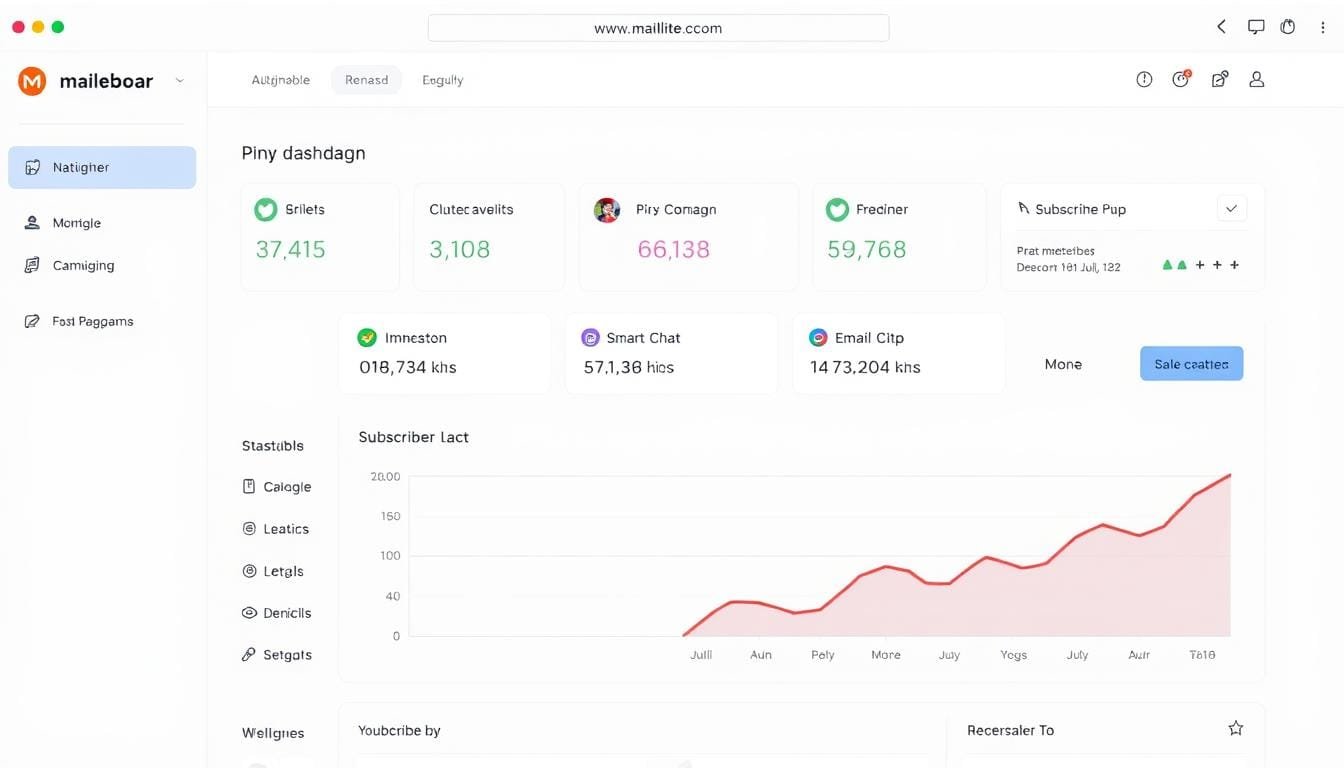 MailerLite dashboard overview showing the main interface for beginners