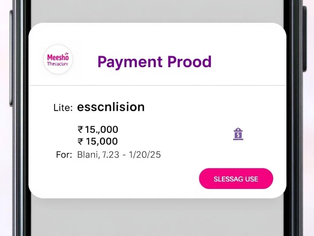 Meesho payment proof showing commission earnings transferred to bank account Meesho payment proof showing commission earnings transferred to bank account