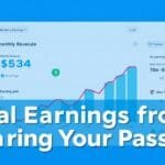 Person checking Skillshare earnings dashboard showing monthly revenue from teaching on Skillshare