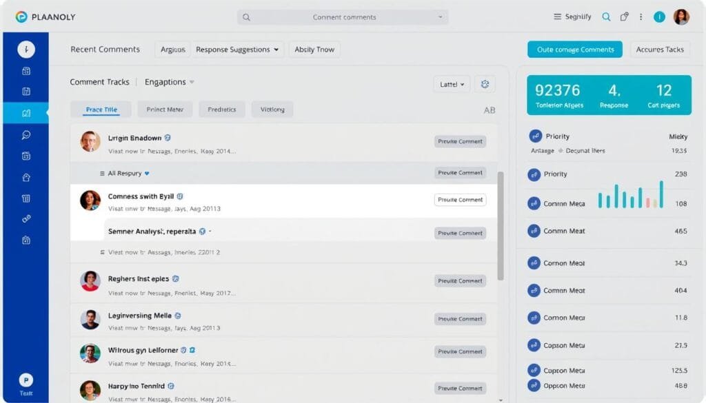 Planoly's comment management interface Planoly's comment management interface
