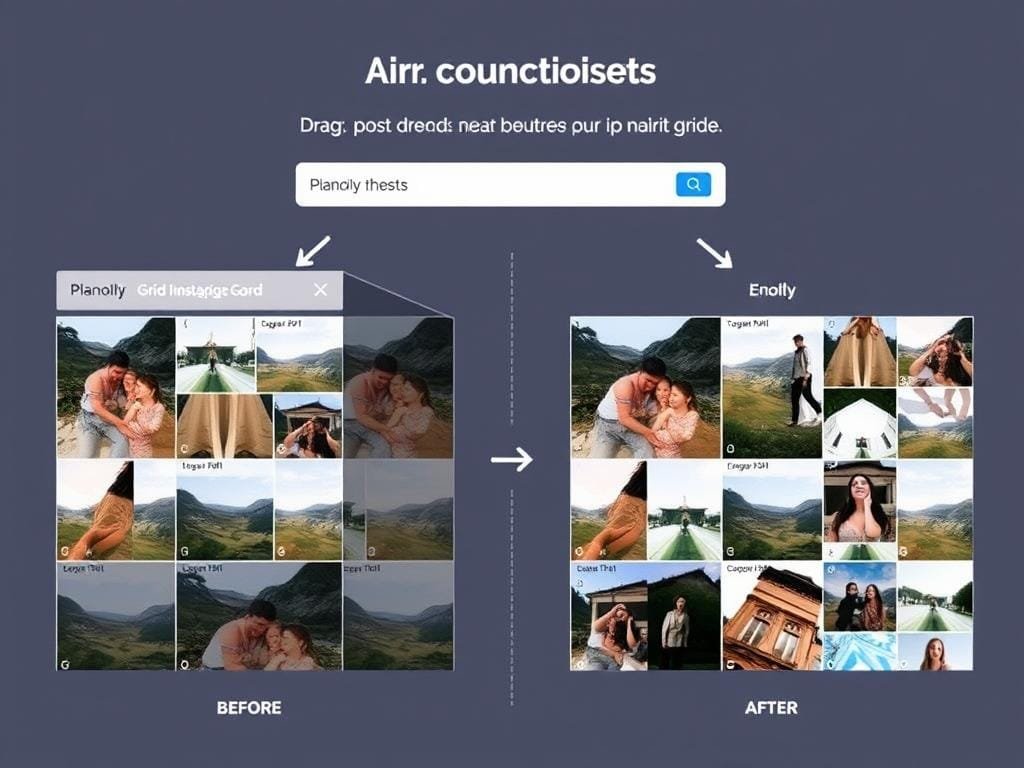 Planoly's grid reordering feature demonstration Planoly's grid reordering feature demonstration