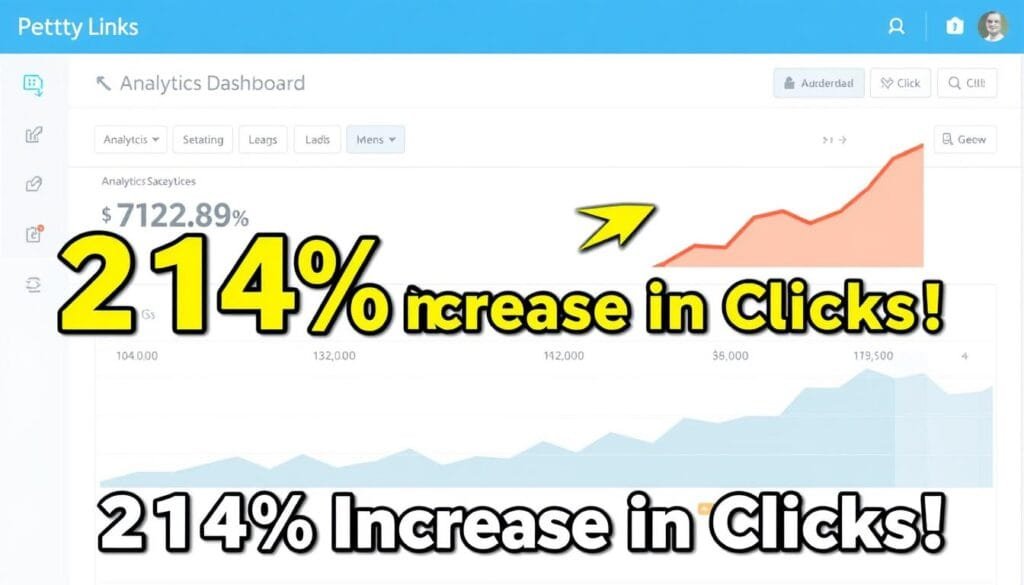 Pretty Links analytics dashboard showing click data Pretty Links analytics dashboard showing click data