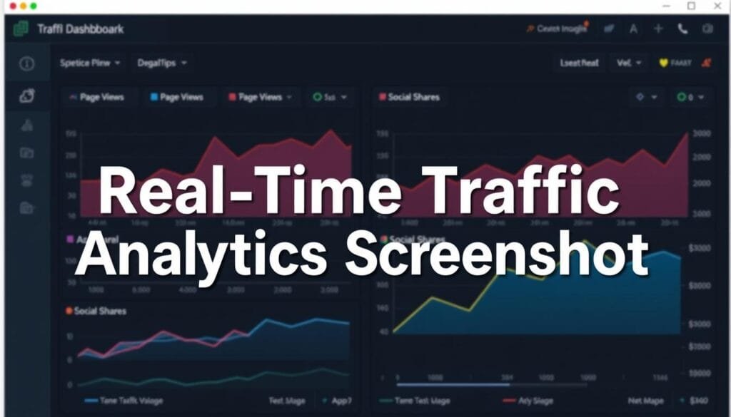 Real-time traffic analytics showing viral growth after using AdPlify Real-time traffic analytics showing viral growth after using AdPlify