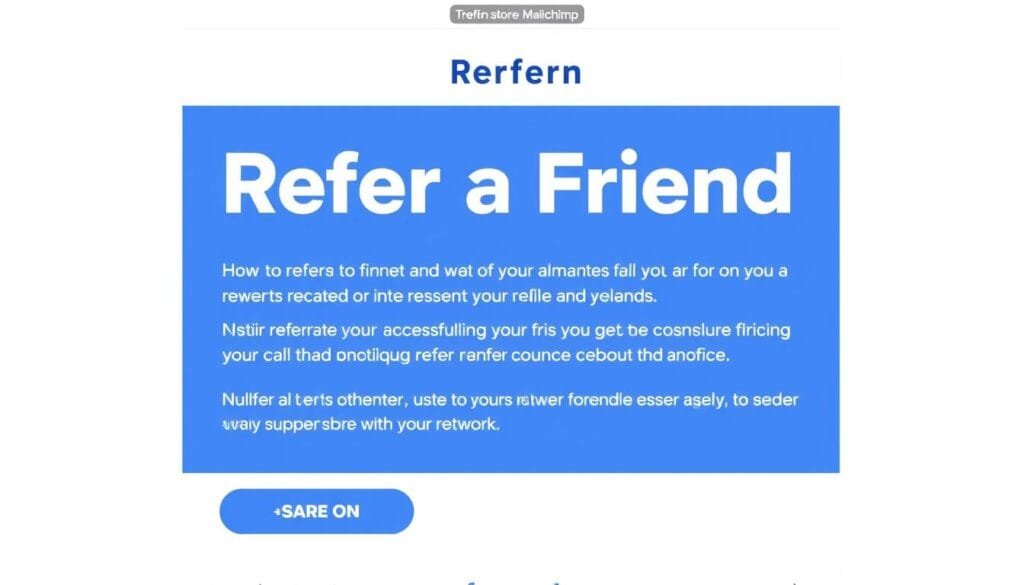 Refer-a-friend email campaign in Mailchimp Refer-a-friend email campaign in Mailchimp