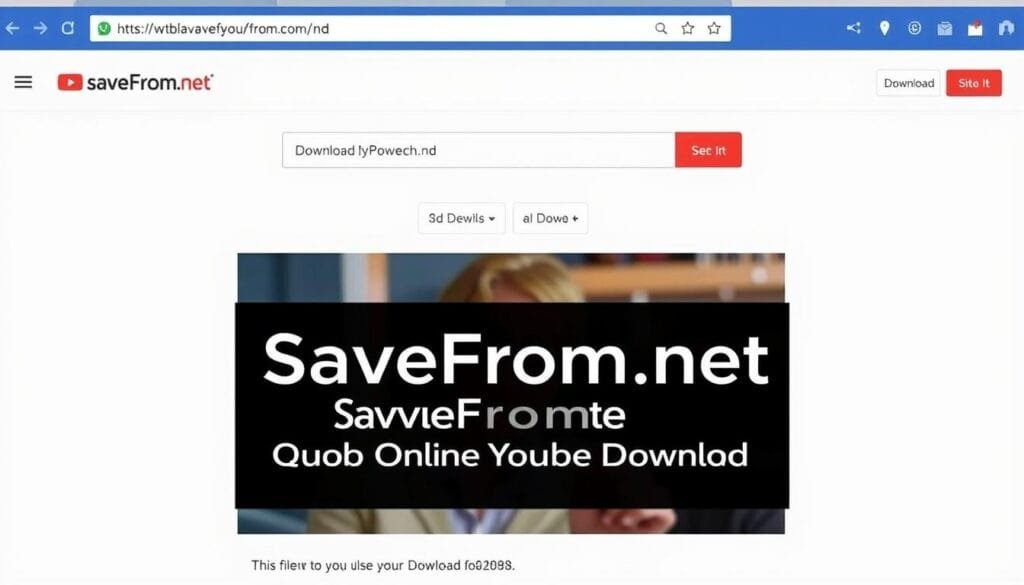 SaveFrom.net website interface SaveFrom.net website interface