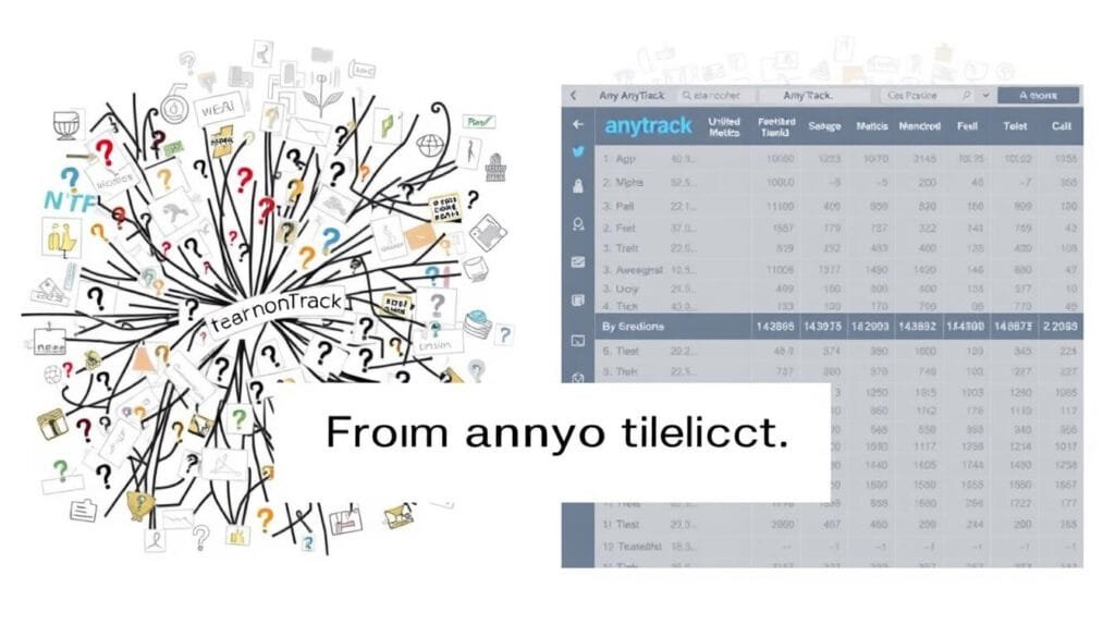Side-by-side comparison showing marketing data before and after using AnyTrack Side-by-side comparison showing marketing data before and after using AnyTrack