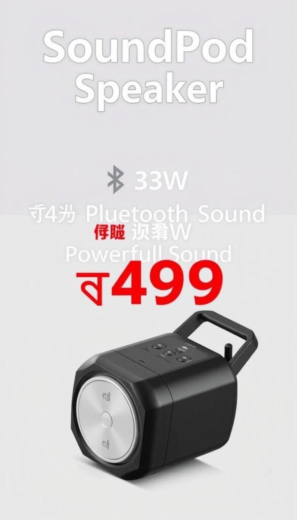 SoundPod Portable Bluetooth Speaker in black SoundPod Portable Bluetooth Speaker in black