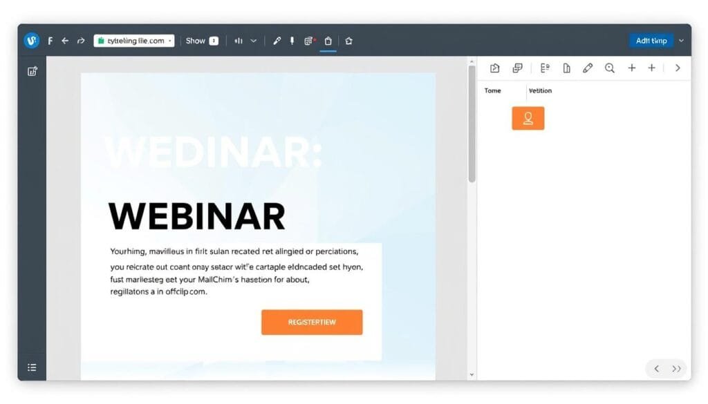 Webinar promotion email created with Mailchimp Webinar promotion email created with Mailchimp