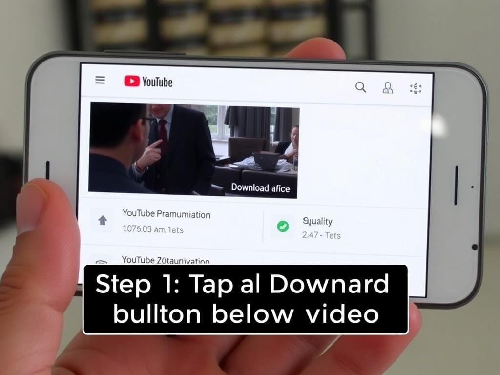 YouTube Premium download interface on Android YouTube Premium download interface on Android